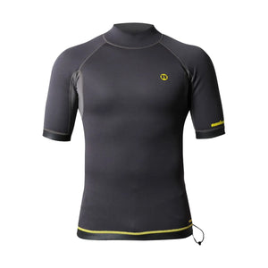 Nookie TI Vest Neoprene Wetsuit Short Sleeve Top Grey/ Yellow — catalogue image